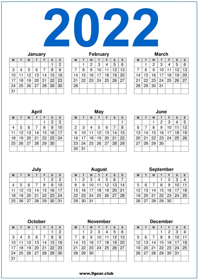 2022 Uk Calendar Printable Free Printable Calendars