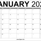 2022 January Calendar 2022 Printable Free