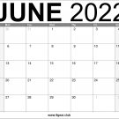 US June 2022 Calendar Free Download Printable