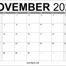 November 2022 US Calendar Printable Download