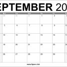 US September 2022 A4 Size Printable Calendar