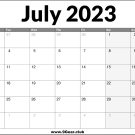 July 2023 UK Calendar