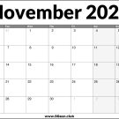November 2023 UK Calendar