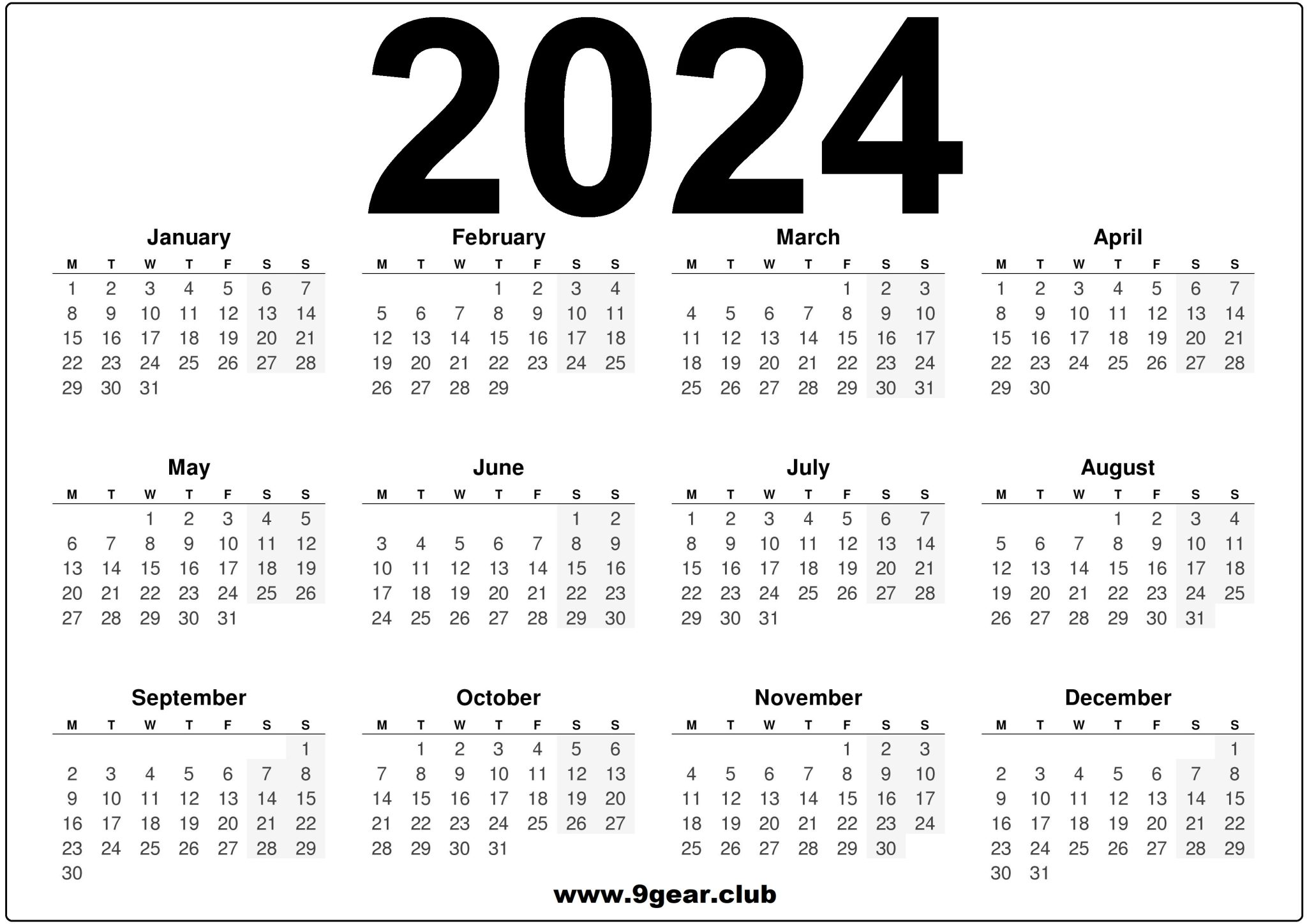 2024 UK Calendar Printable Printable Calendars Free