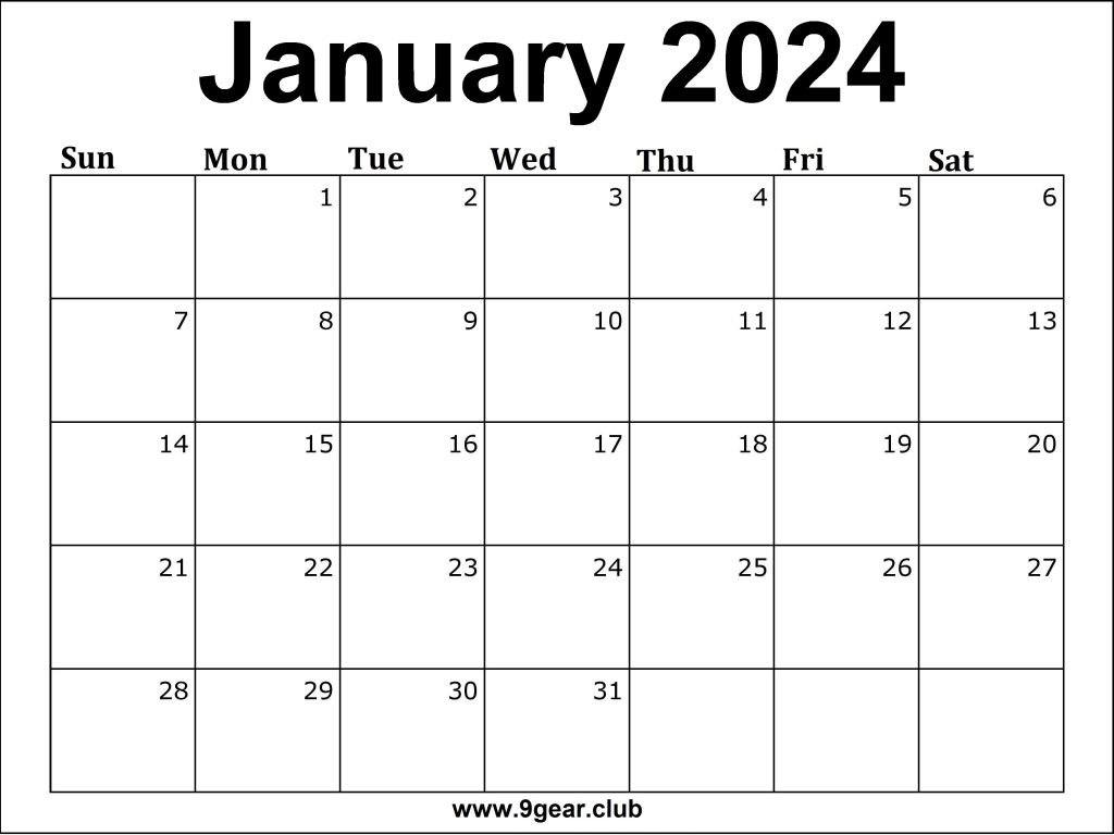 January 2024 US Calendar Printable Calendars Free