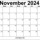 November 2024 US Calendar