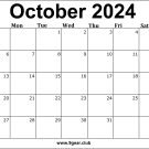 October 2024 Calendar US